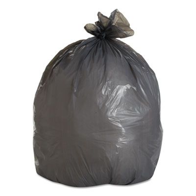 Boardwalk 3036SH 30 Gallon Trash Can Liners / Garbage Bags, 0.95 Mil, 30" x 36", Gray - 100 / Case