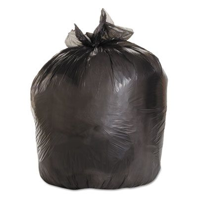 Boardwalk 3339H 33 Gallon Trash Can Liners / Garbage Bags, 33" x 39", 0.50 Mil, Black - 200 / Case