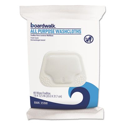 Boardwalk 459W Premoistened Washcloths, Fresh Scent, 12-1/2" x 7-9/10" - 288 / Case