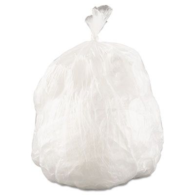 Boardwalk 404612 45 Gallon Trash Can Liners / Garbage Bags, 40" x 46", 10 Mic, Natural - 250 / Case