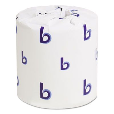 Boardwalk 6170B Toilet Paper, 1 Ply, Recycled, 1000 Sheets / Standard Roll - 96 / Case