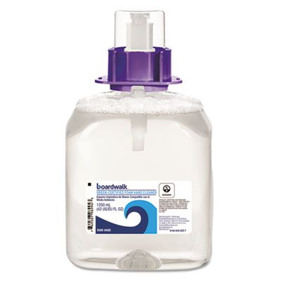 Boardwalk 8400 Foaming Hand Soap, Fragrance Free, Green Seal, 1250 mL Refill - 4 / Case