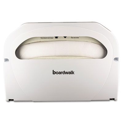 Boardwalk KD100 Toilet Seat Cover Dispenser, Wall-Mount, Plastic, White - 2 / Case