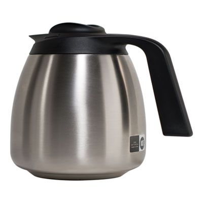Bunn-O-Matic THERMBLK BUNN 1.9 Liter Thermal Carafe, Stainless Steel / Black - 1 / Case