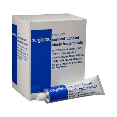 HR Pharmaceuticals 281020536 Surgilube Lubricating Jelly, Carbomer free, 4.25 oz Tube, Sterile - 12 / Case