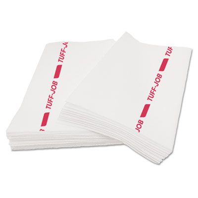 Cascades W921 Tuff-Job S900 Antimicrobial Foodservice Towels, 1 Ply, 12" x 24", White / Red - 150 / Case