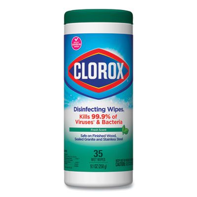 Clorox 1593 Disinfecting Wipes, Fresh Scent, 7" x 8" - 420 / Case