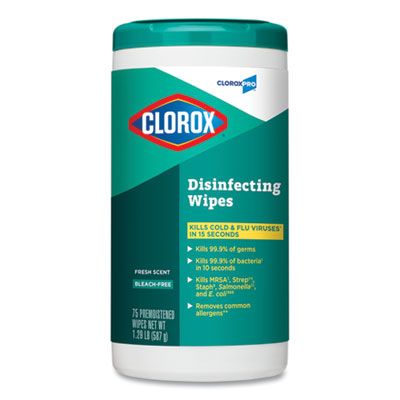 Clorox 15949 Disinfecting Wipes, Fresh Scent, 7" x 8", White - 450 / Case