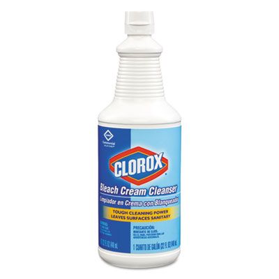 Clorox 30613 Bleach Cream Cleanser, Fresh Scent, 32 oz Bottle - 8 / Case