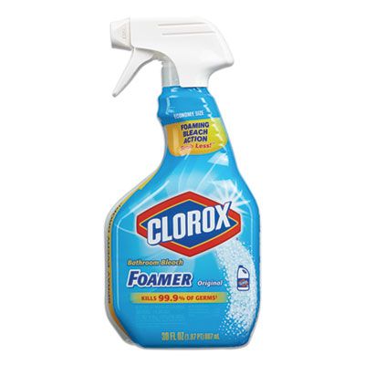 Clorox 30614 Bathroom Bleach Foamer Disinfecting Cleaner, Original, 30 oz Spray Bottle - 9 / Case