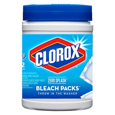 Clorox 31371 Zero Splash Control Bleach Packs for Laundry and Cleaning, Regular - 72 / Case