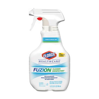 Clorox 31478 Healthcare Fuzion Disinfectant Cleaner, Low Odor, 32 oz Spray Bottle - 9 / Case