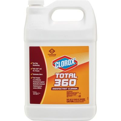 Clorox 31650 Total 360 Disinfectant Cleaner, 1 Gallon Refill Bottle - 4 / Case