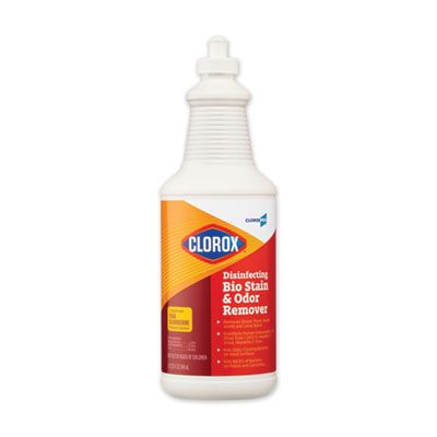 Clorox 31911 Disinfecting Bio Stain and Odor Remover, Fragranced, 32 oz Pull-Top Bottle - 6 / Case
