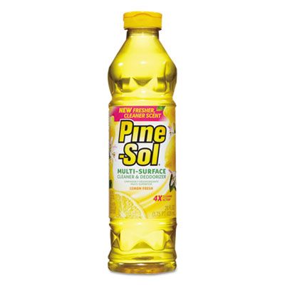 Clorox 40187 Pine-Sol Multi-Surface Cleaner, Lemon Fresh, 28 oz Bottle - 12 / Case