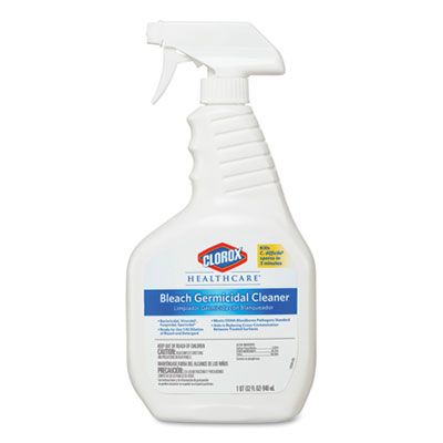 Clorox 68970 Healthcare Bleach Germicidal Cleaner, 32 oz Spray Bottle - 6 / Case