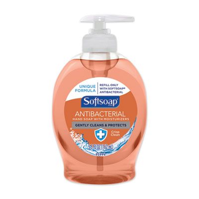 Colgate 26913 Softsoap Antibacterial Hand Soap, Crisp Clean Scent, 5.5 oz Pump Bottle - 12 / Case