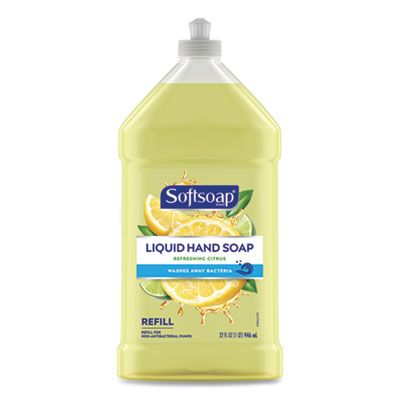 Colgate 98567 Softsoap Liquid Hand Soap Refill, Refreshing Citrus Scent, 32 oz Bottle - 9 / Case