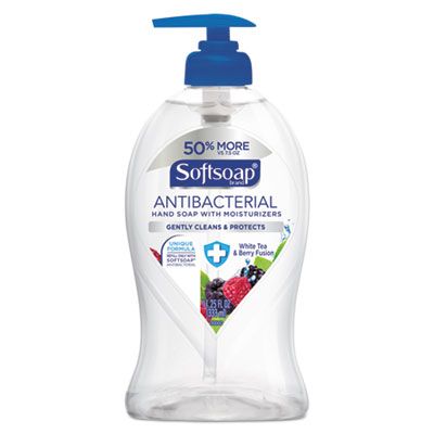 Colgate 44573 Softsoap Antibacterial Hand Soap, White Tea & Berry Fusion, 11.25 oz Pump Bottle - 6 / Case