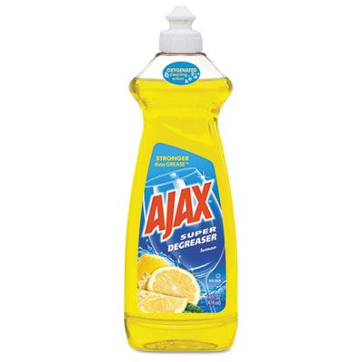 Colgate-Palmolive 44673 Ajax Liquid Dish Detergent, Lemon Scent, 28 oz Bottle - 9 / Case