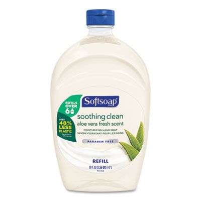 Colgate Palmolive 45992 Softsoap Soothing Clean Moisturizing Hand Soap, Aloe Vera Fresh Scent, 50 oz Bottle - 6 / Case
