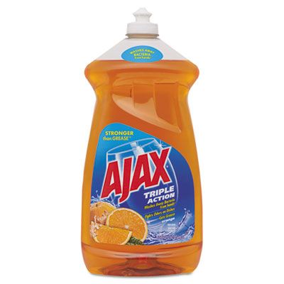 Colgate-Palmolive 49860 Ajax Antibacterial Liquid Dish Detergent, 52 oz Bottle, Orange - 6 / Case