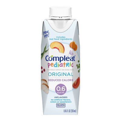 Compleat Pediatric Tube Feeding Formula, Reduced Calorie, Unflavored, 8.45 oz - 24 / Case