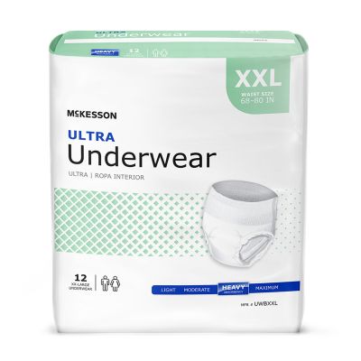 McKesson Ultra Pull-Up Underwear, 2X-Large (68-80 in.), Heavy - 12 / Case
