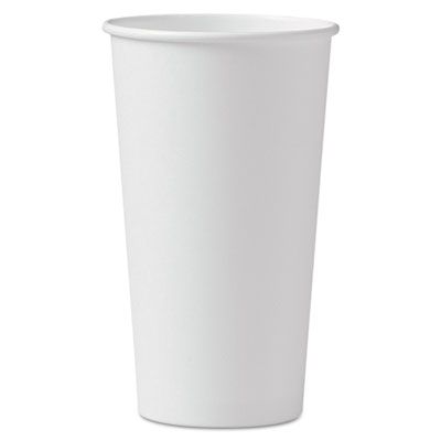 Solo 420W-2050 20 oz Paper Hot Cups, Poly-Lined, White - 600 / Case