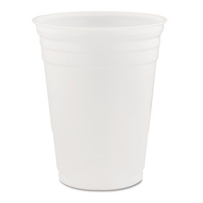 Dart Solo P16 16 oz Party Plastic Cold Cups, Polystyrene, Translucent - 1000 / Case