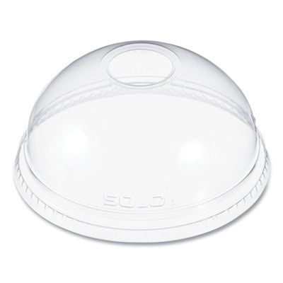 Dart Solo DLR626 PET Plastic Dome Lid for Solo Ultra Clear 16-24 oz Cold Cups, Clear - 1000 / Case