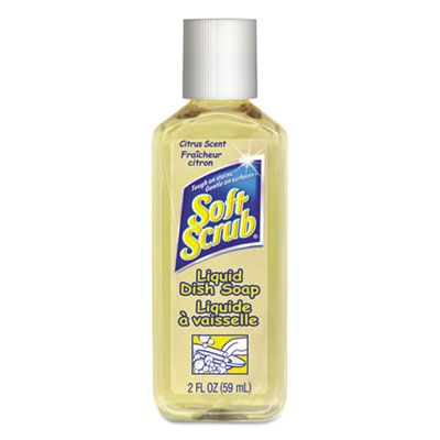Dial 00046 Soft Scrub Dishwashing Liquid, Lemon Scent, 2 oz Bottle - 144 / Case