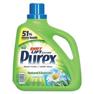 Dial 01134 Purex Ultra Natural Elements HE Laundry Detergent Liquid, Linen & Lilies, 150 oz Bottle - 4 / Case
