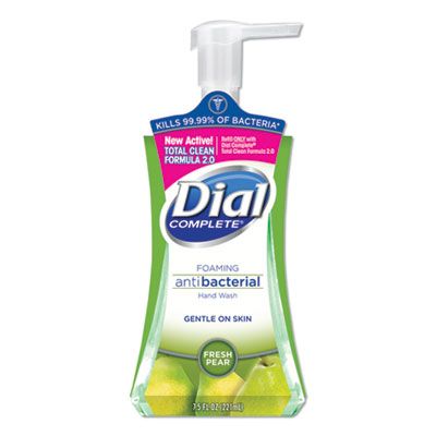 Dial 2934 Antibacterial Foaming Hand Soap, Fresh Pear Scent, 7.5 oz Pump Bottle - 8 / Case