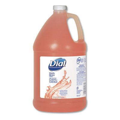 Dial 03986 Body and Hair Care Wash, Peach Scent, 1 Gallon Bottle - 4 / Case
