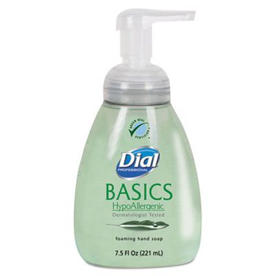 Dial 6042 Basics HypoAllergenic Foaming Hand Soap, Honeysuckle Scent, 7.5 oz Pump Bottle - 8 / Case