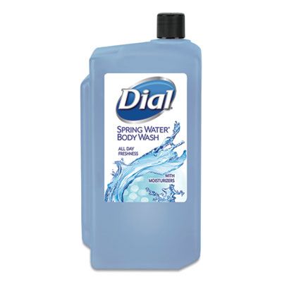 Dial 4031 Antibacterial Body Wash, Spring Water, 1 Liter Refill Cartridge - 8 / Case