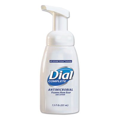 Dial 81075 Complete Antimicrobial Foaming Hand Soap with Lotion, 7.5 oz Pump Bottle - 12 / Case