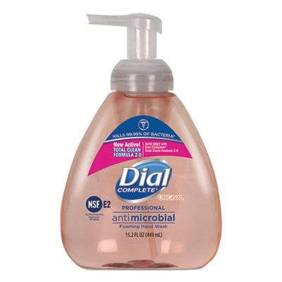 Dial 98606 Professional Antimicrobial Foaming Hand Soap, Original Scent, 15.2 oz Pump Bottles - 4 / Case