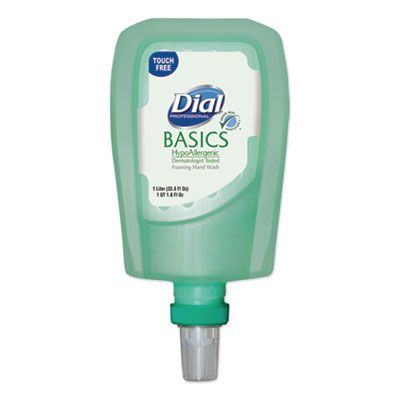 Dial 16722 Basics Hypoallergenic Foaming Hand Soap, 1000 ml FIT Refill - 3 / Case