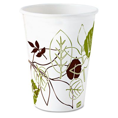Dixie 2338PATH 8 oz Pathways Paper Hot Cups, Poly-Lined - 1000 / Case