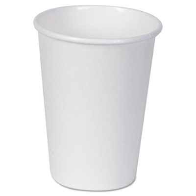 Dixie 2342W 12 oz Paper Hot Cups, Poly-Lined, White - 1000 / Case
