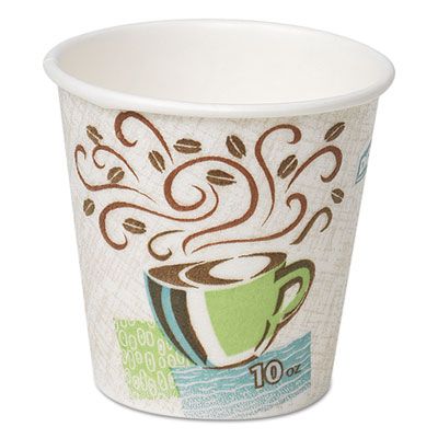 Dixie 5310DX 10 oz PerfecTouch Coffee Haze Paper Hot Cups, Wise Size - 500 / Case