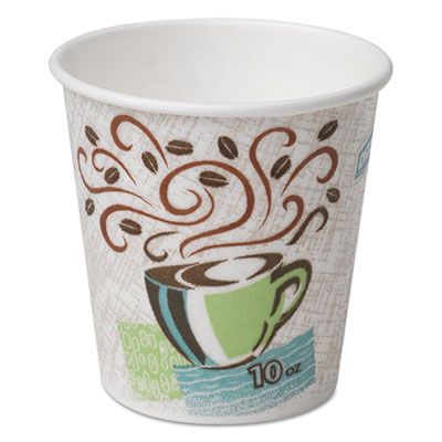 Dixie 92959 10 oz PerfecTouch Coffee Haze Paper Hot Cups - 1000 / Case