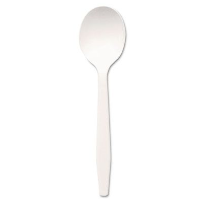 Dixie PSM21 Plastic Soup Spoons, Medium Weight Polypropylene, White - 1000 / Case