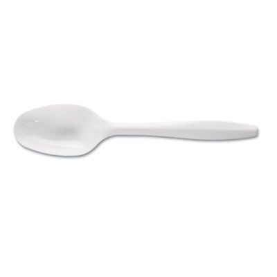Dixie PTM21 Plastic Spoons, Medium Weight Polypropylene, White - 1000 / Case