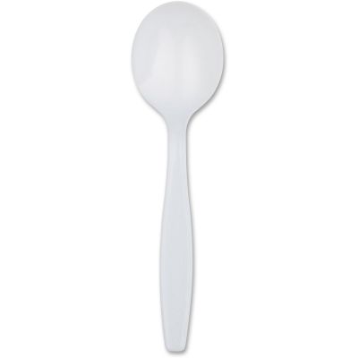 Dixie SH207 Plastic Soup Spoons, Heavyweight Polystyrene, White - 1000 / Case