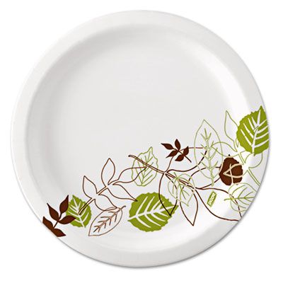 Dixie SXP10PATH Ultra 10-1/8" Pathways Coated Paper Plates, Wisesize - 500 / Case