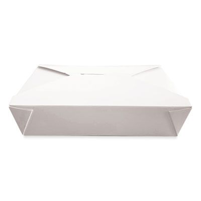 Dura TTGCW2 Paper Take Out Boxes, 7.75" x 5.51" x 1.88", White - 200 / Case