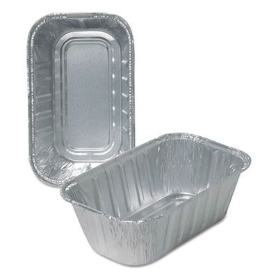 Durable Pkg 500030 1 lb Aluminum Foil Loaf Pans, 15 oz, 3-3/4" x 2" x 6-1/8" - 500 / Case